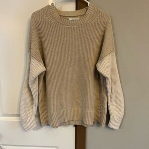 American Eagle Outfitters Oversized Tan Knit Sweater